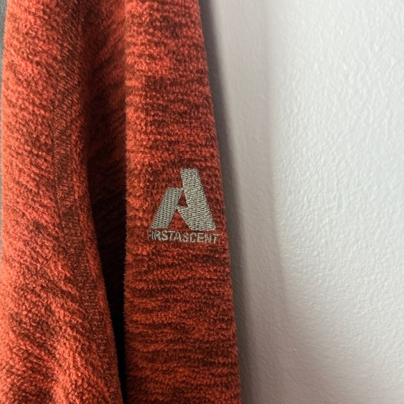 Eddie Bauer Men's Heathered Brick Red/Rust Full-Zip XL Jacket Gray Chest Panel - Picture 10 of 10